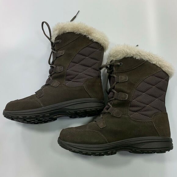 Columbia Womens snow Boots Suede Insulated Winter Sz 5.5 - Picture 4 of 10